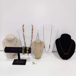 Gold Tone Jewelry Collection 6pc Lot