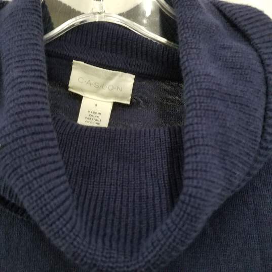 Caslon Navy Blue Turtleneck Sweater Size Small image number 3