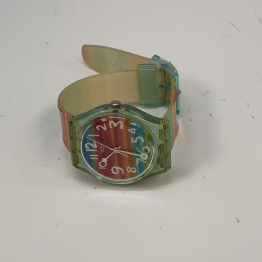 Designer Swatch Multicolor Round Dial Adjustable Strap Analog Wristwatch image number 3