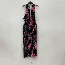 NWT Express Womens Black Floral Sleeveless Fit & Flare Dress Size XL alternative image