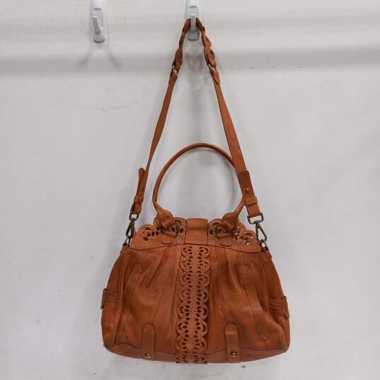Lockheart Cut it out Candace Brown Leather Studded Handbag image number 2