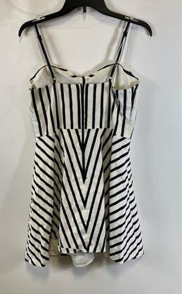 Alice + Olivia Womens Black White Striped Sleeveless Short Mini Dress Size 12 alternative image