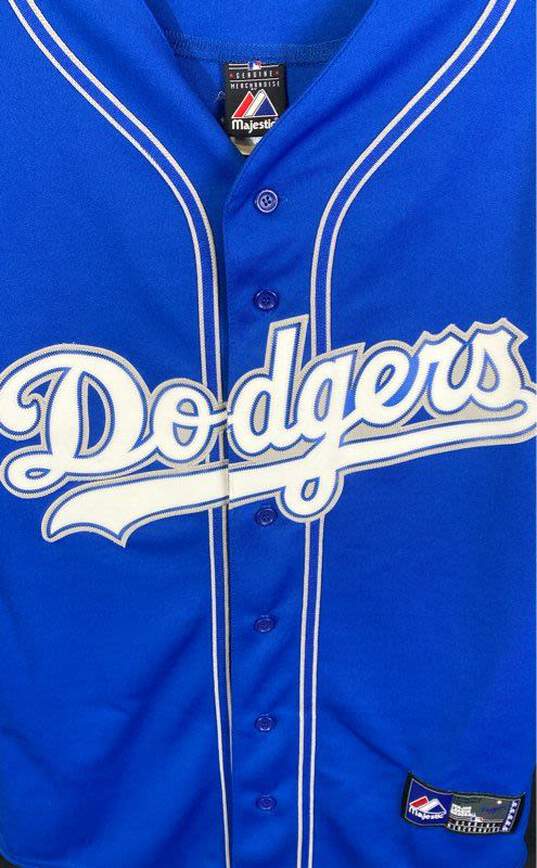 Majestic Mens Blue Los Angeles Dodgers Short Sleeve Baseball-MLB Jersey Size S image number 3