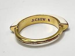 J. Crew Womens Gold-Tone Round Shape Band Ring Size 6 0.8g JEW3612PN-A alternative image