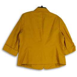 Womens Yellow Notch Lapel Single Breasted One Button Blazer Size 18 alternative image