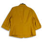 Womens Yellow Notch Lapel Single Breasted One Button Blazer Size 18 image number 2