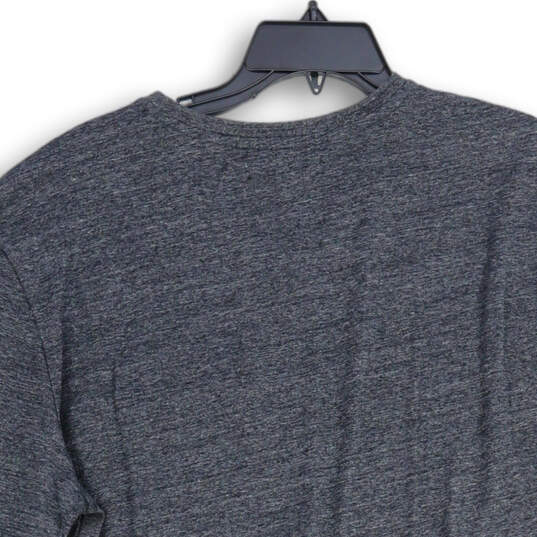 Mens Gray V-Neck Chest Pocket Short Sleeve Pullover T-Shirt Size X-Large image number 4