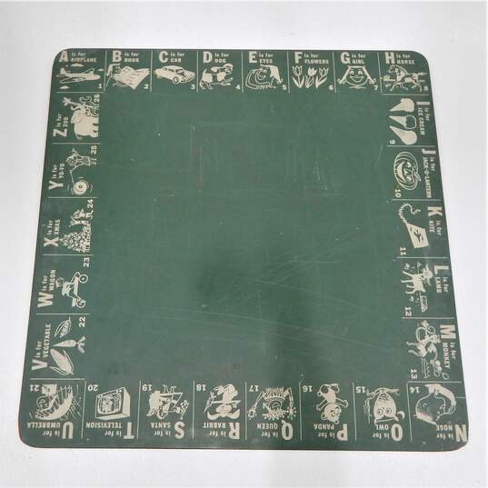 Vintage Large Tabletop Reversible Chalkboard Alphabet Letters School Education image number 1