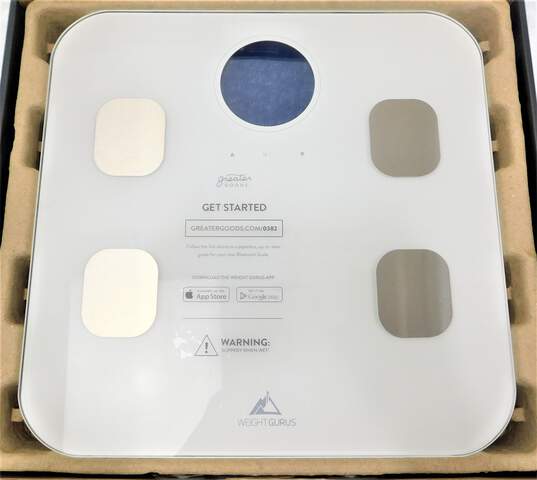 Weight Gurus Bluetooth Body Composition Scale White IOB image number 3