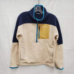 Cotopaxi WM's Abrazo Blue & Beige Half Zip Fleece Pullover Size SM