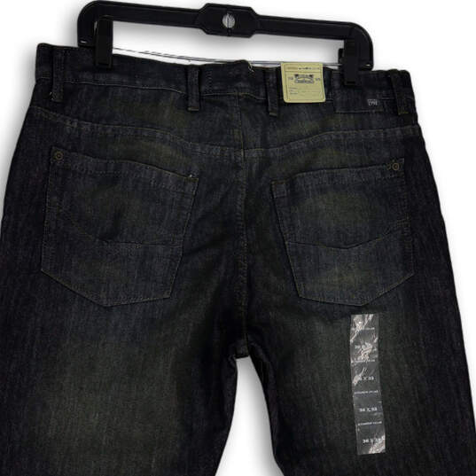 Mens Blue Denim Medium Wash Pockets Stretch Straight Leg Jeans Size 36x32 image number 4