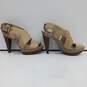 Michael Kors Women's AF12J Tan Leather Sandal Heels Size 7 1/2M image number 2