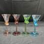 Set of 5 1 Ounce Martini Multicolored Shot Glasses image number 3