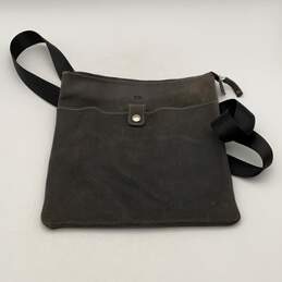 Daag Mens Gray Brown Adjustable Strap Inner Pocket Zipper Crossbody Bag