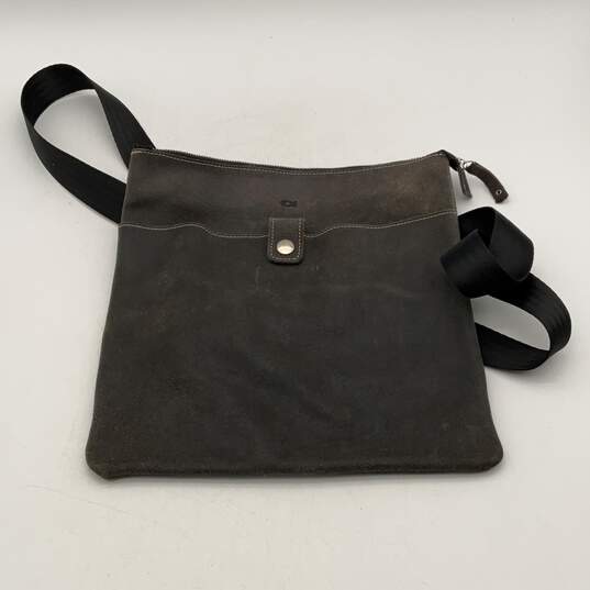 Daag Mens Gray Brown Adjustable Strap Inner Pocket Zipper Crossbody Bag image number 1
