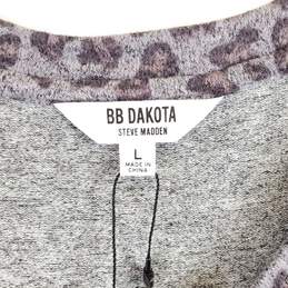 BB Dakota Women Lavender Leopard Shirt L NWT alternative image