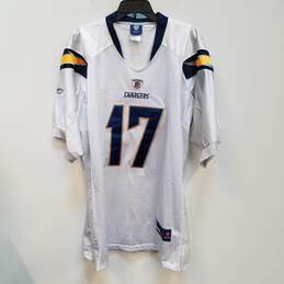 Mens White Los Angeles Chargers Phillip Rivers #17 NFL Jersey Size 52