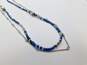 Brighton Deja View Blue & Silver Plated Bead Double Strand Necklace image number 1