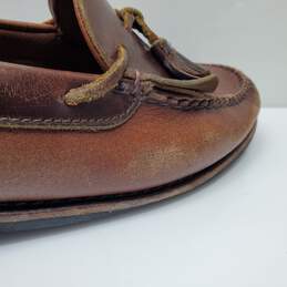 VTG. Mn Allen Edmonds Nashua Tassel Brown Leather Loafers Sz Approx. 11.5 In. Heel Toe alternative image