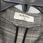 Womens Gray Plaid Long Sleeve Pockets Regular Fit Open Front Blazer Size 12 image number 3