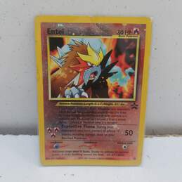 Rare 1995-2001 Pokémon Entei #34 Holographic (Black Star) Promo Trading Card (Damaged)