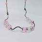 Sterling Silver Toggle Crystal Cubes Necklace 16.6g image number 1
