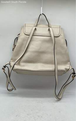 Michael Kors Womens White Leather Tassel Adjustable Shoulder Strap Backpack alternative image