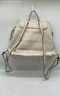 Michael Kors Womens White Leather Tassel Adjustable Shoulder Strap Backpack image number 2