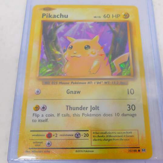 Pikachu Basic Pokemon card 35/108 LV 12 60HP - Excellent Condition