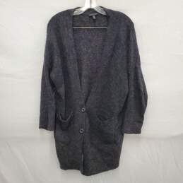 Eileen Fisher WM's 100% Italian Wool Gray Cardigan Sweater Size XXS
