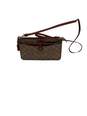 Clutch Bag TAN RUST Sig Canvas & Leather Brass image number 1