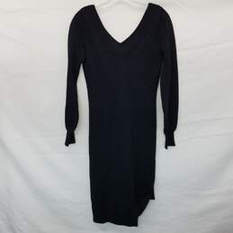 Burberry Black Knit Bodycon Dress Wm Size S AUTHENTICATED alternative image