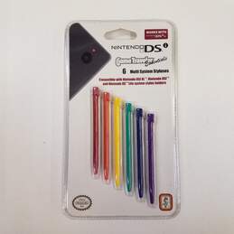 Sealed Package of 6 Multi-Colored Styluses for Nintendo Handheld