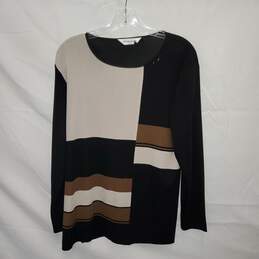 Exclusively Misook Petit Long Sleeve Pullover Top No Size