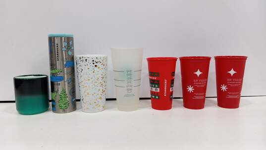 Bundle of Seven Assorted Starbucks Cups image number 2