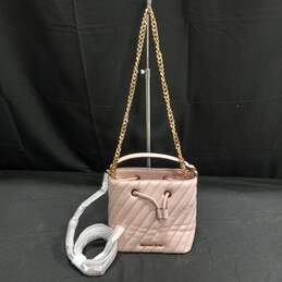 Michael Kors Shell Pink Quilted Drawstring Handbag w/ Shoulder Straps