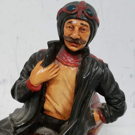 Folk Art-  Male Figure - Harley Davidson -14 Inch High Unbranded Vintage  Figural Statue image number 5