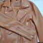 Blank NYC Faux Leather Moto Jacket Redwood Women's Size S image number 3