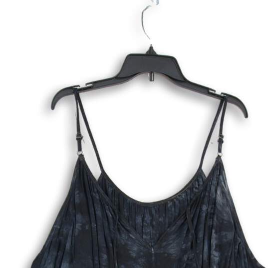 NWT Joe & Elle Womens Navy Blue Black Tie Dye Sleeveless One-Piece Romper Size L image number 3