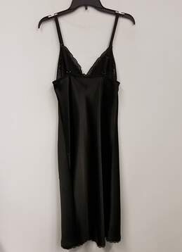 Womens Black Lace V-Neck Sleeveless Pullover Night Dress Size Medium alternative image