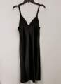 Womens Black Lace V-Neck Sleeveless Pullover Night Dress Size Medium image number 2