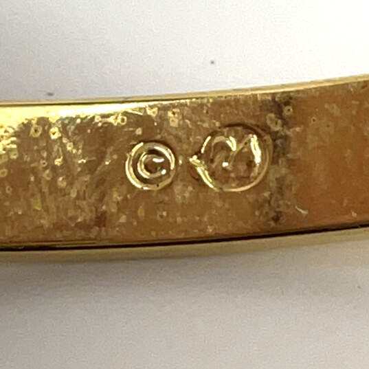 Designer Swarovski Gold-Tone Sparkling CZ Bangle Bracelet w/ Dust Bag image number 4