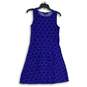 APT.9 Womens Blue Geometric Round Neck Sleeveless Fit & Flare Dress Size Small image number 1