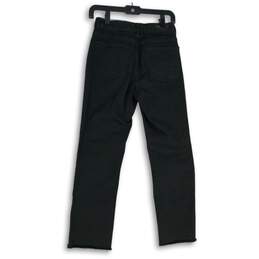 Womens Black Denim Dark Wash 5-Pocket Design Straight Leg Jeans Size 25 alternative image