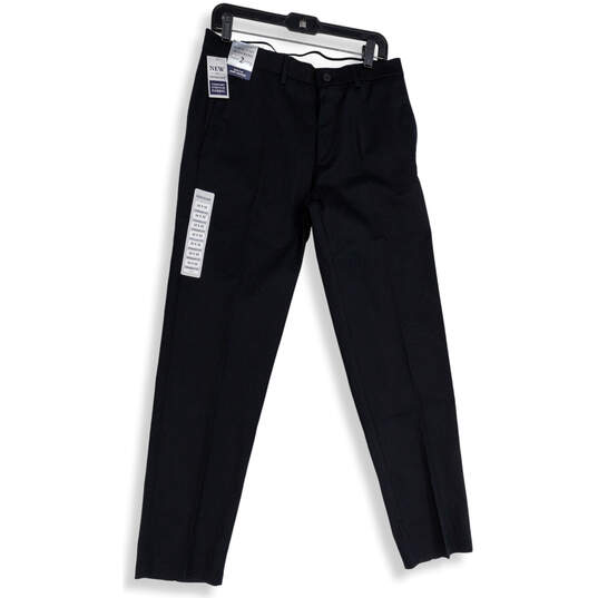 NWT Mens Black Flat Front Slash Pocket Straight Fit Chino Pants Size 32x32 image number 1