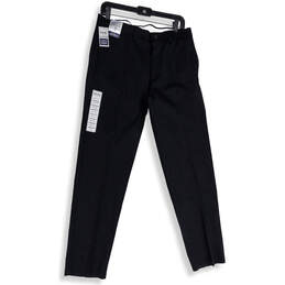NWT Mens Black Flat Front Slash Pocket Straight Fit Chino Pants Size 32x32