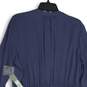NWT APT.9 Womens Blue Round Neck Long Sleeve Tie Front A-Line Dress Size 16 image number 4