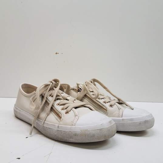 Coach Empire Zipper Ivory Leather Casual Shoes Women's Size 8.5B image number 3
