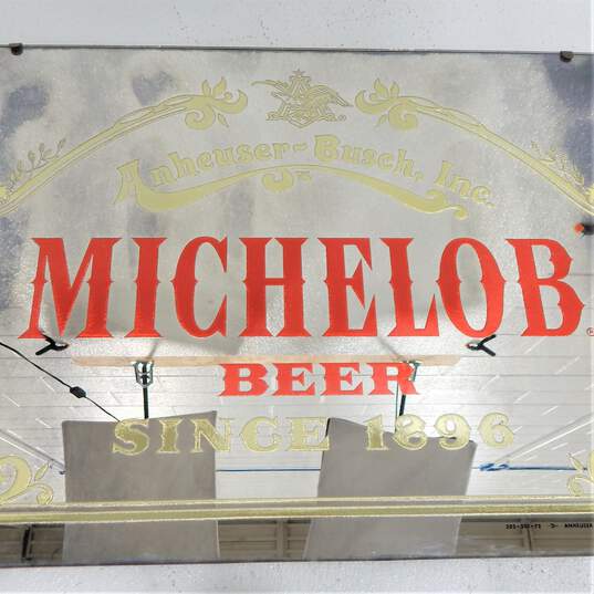 Vintage 1986 Anheuser-Busch Michelob Beer Since 1896 Mirror Sign image number 2