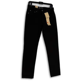 NWT Womens Black Denim Dark Wash Mid Rise Skinny Leg Jeans Size 8M/29
